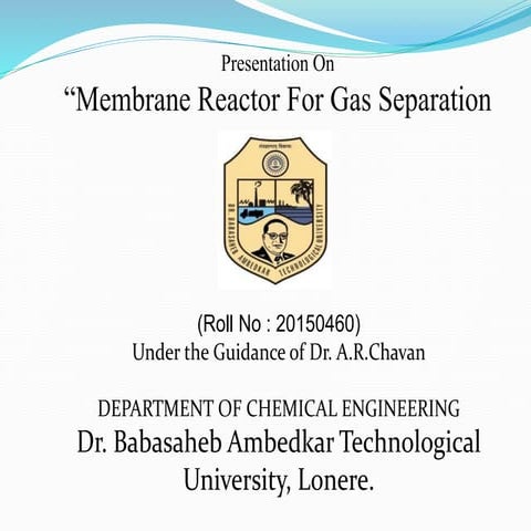 membrane reactor for gas separation