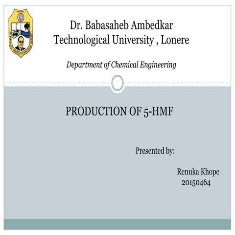 Production of 5-HMF