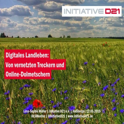 Digitales Landleben: Von vernetzten Treckern und Online-Dolmetschern