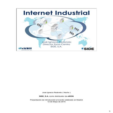 Internet Industrial por SIDE y eWON