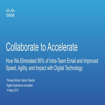 Cisco Digital Summit - Collaborate to Accelerate