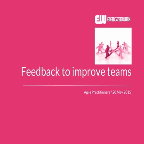 Agile Practitioners Feedback to improve teams