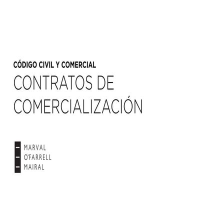 Fernando Montes De Oca y Gonzalo J. Fontana - Contratos de comercialización -...
