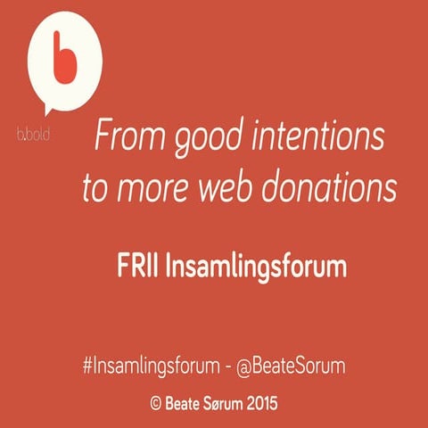 #Insamlingsforum 2015 - How to get more donations from your web page