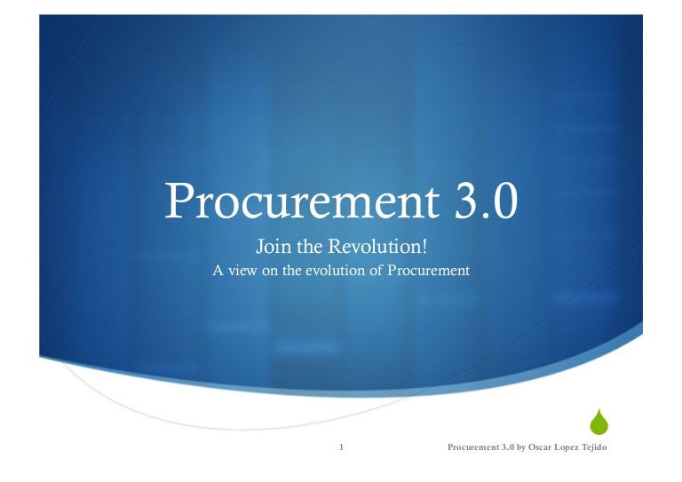 Procurement 3 0 Procurement 3 0