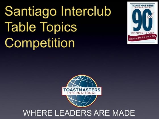Introduction to Toastmasters | PPTX