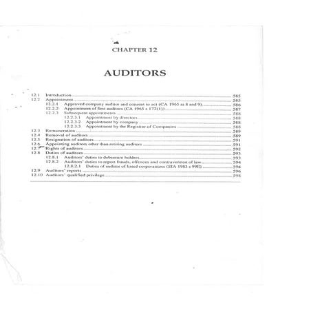 Company Secretarial Handbook - Auditors | PDF