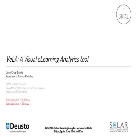 VeLA: A Visual eLearning Analytics tool
