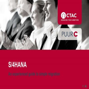 Ctac S/4HANA: Experienced Guide to Simple Migration 