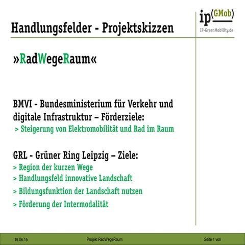 RadWegeRaum - Sustainable intermodal mobility 
