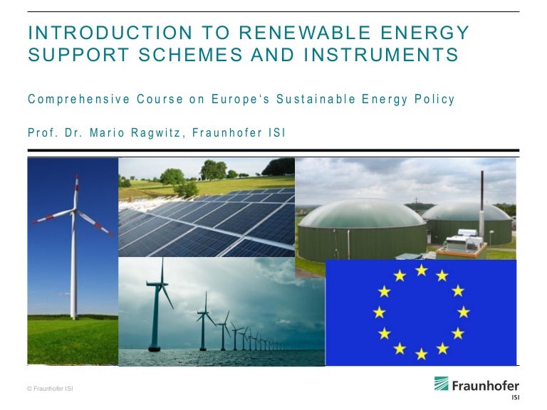 Support Schemes For Renewable Energy Sources