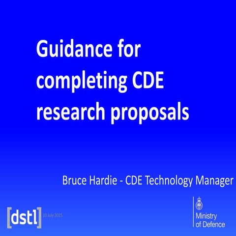 Creating effective CDE proposals