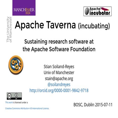 2015-07-11 Apache Taverna - BOSC 2015