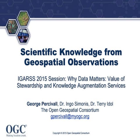 Scientific Knowledge from Geospatial Observations