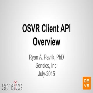 OSVR Client Application Design