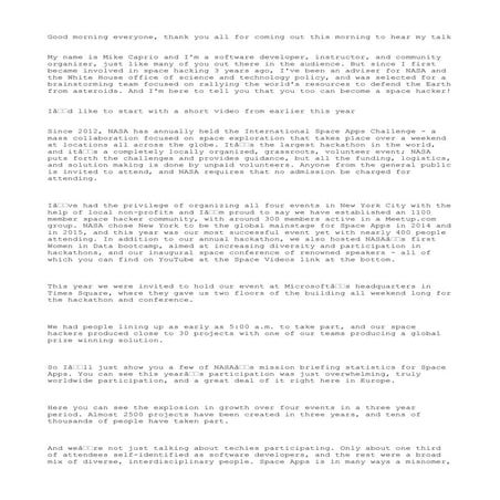 How To Be A Space Hacker - CCCamp 2015 Transcript