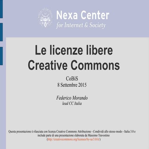 Creative Commons - CoBiS: biblioteche e Wikipedia (8 Sett. 2015)