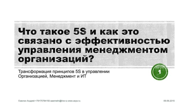 20150909 трансформация принципов 5S...