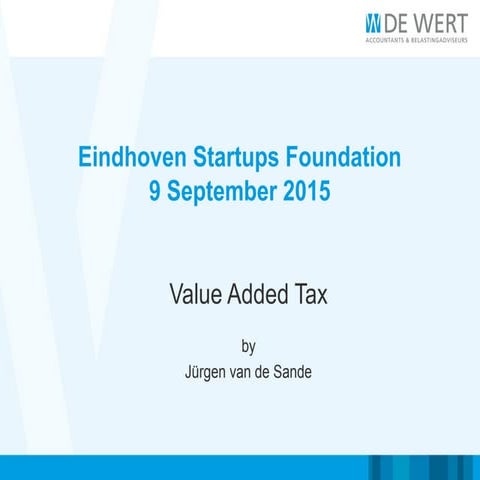 VAT issues for startups | PPT