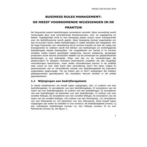 Business rules management: wijzigingen in de praktijk