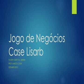 Jogos de Negócios - Case Lisarb