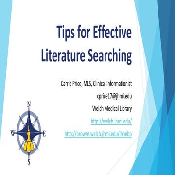 Tips for Effective Literature Searching