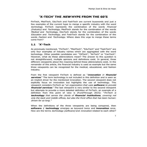 'X-Tech': The New Hype from the 60's