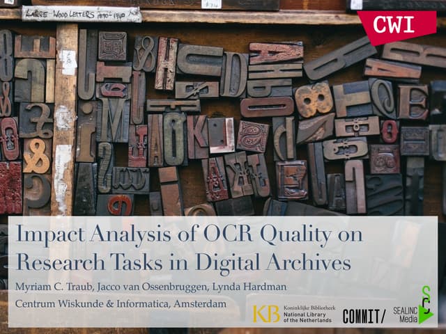 Impact Analysis of OCR Quality on R...