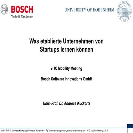 Was etablierte Unternehmen von Startups lernen können