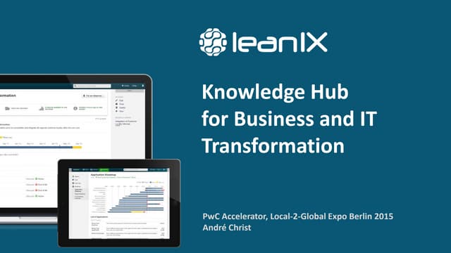 LeanIX Enterprise Architecture Management pitch @ PwC Accelerator Expo