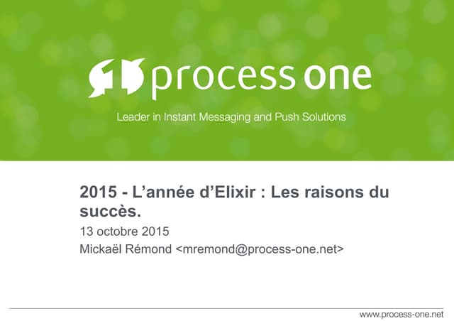 2015: L'année d'Elixir, Code, écosystème et communauté