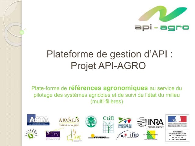 Plateforme de gestion d'API : Projet API-AGRO