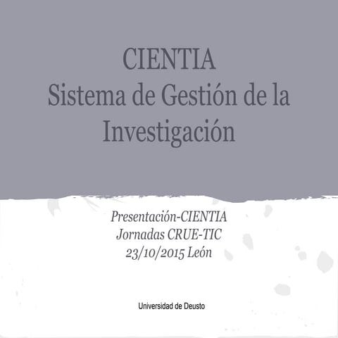 20151023 [jornada león crue tic] gestión investigación-cientia