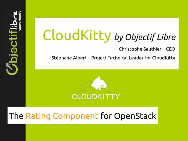 OpenStackSummitTokyo - CloudKitty an Open Source rating and chargeback compon...