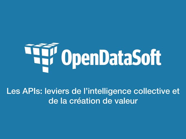 L'approche OpenDataSoft : API First