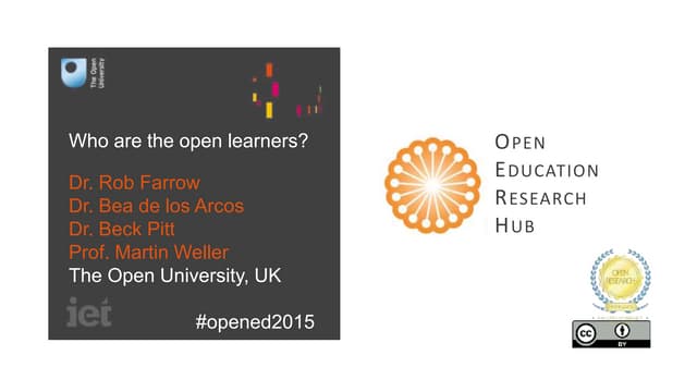 Open Ed Formal Learners
