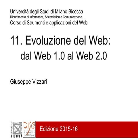 11 - L'evoluzione del web