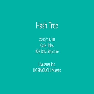 Hash Tree | PPT