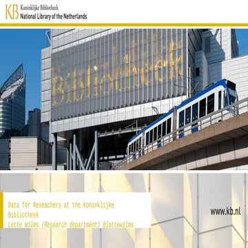 Text and Data Mining at the Royal Library in the Netherlands