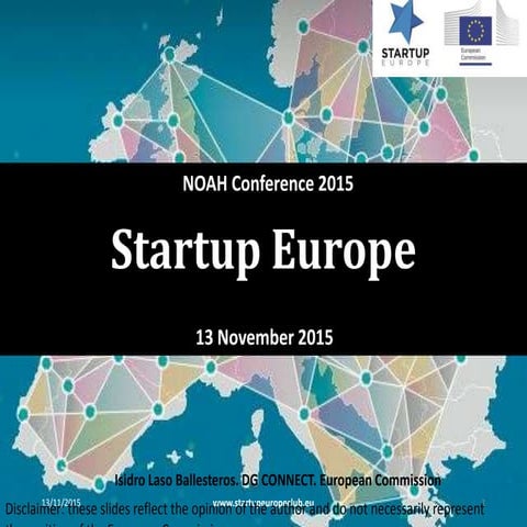 Startup Europe at Noah London
