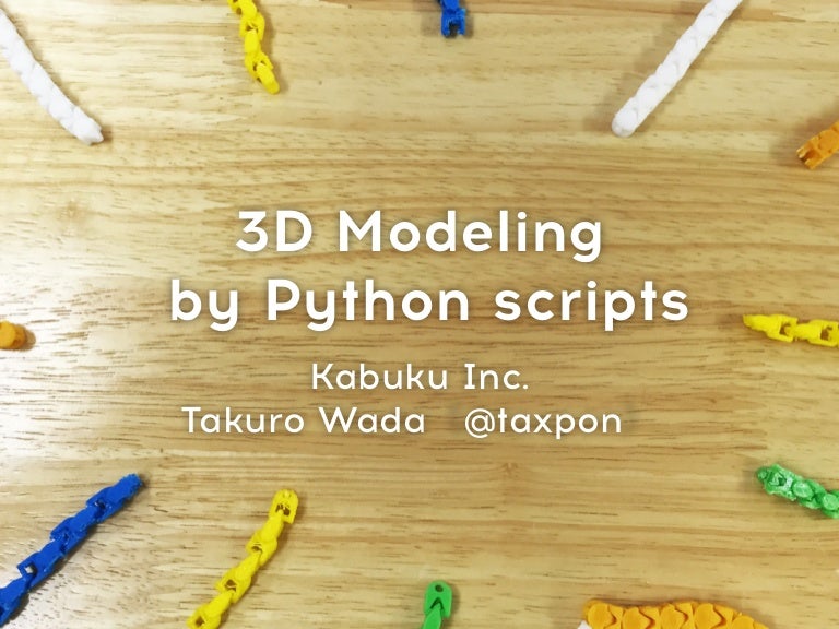 3D Modeling by Python scripts image.