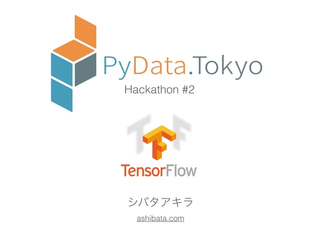 PyData.Tokyo Hackathon#2 TensorFlow