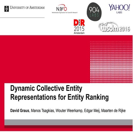 Dynamic Collective Entity Representations for Entity Ranking