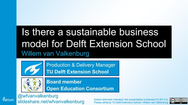 Business Model of TU Delft Extension School