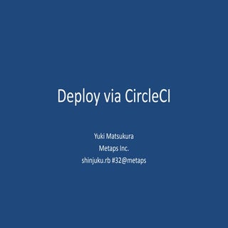Deploy via CircleCI