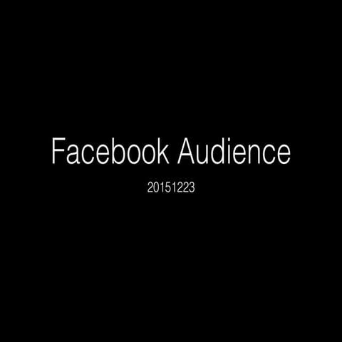 Facebook Audience