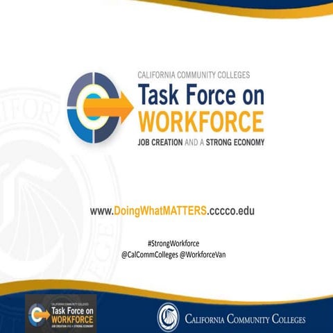 Strong Workforce Task Force Overview - December 2015