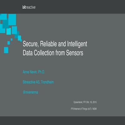 Secure, Reliable and Intelligent Data Collection from Sensors | PPT image.