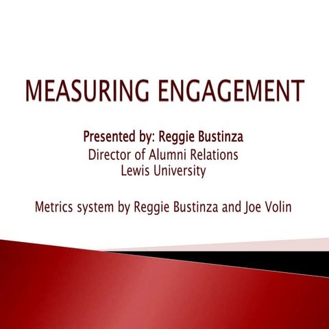 Measuring Alumni Engagement