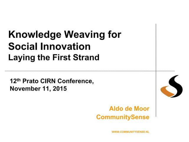 Knowledge Weaving for Social Innova...